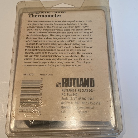 NIP Rutland Stove Thermometer - Picture 3 of 3
